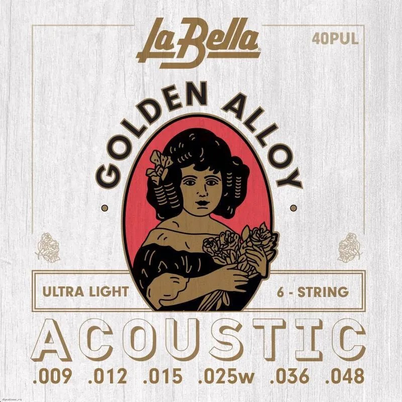 La Bella 40PUL Golden Alloy